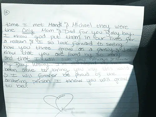 birth mother letter to her adopted child